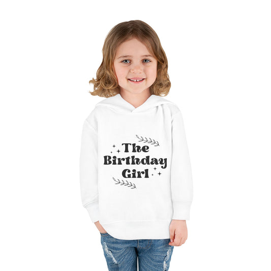 Toddler Birthday Girl Fleece Hoodie - Cozy Pullover for Celebrations