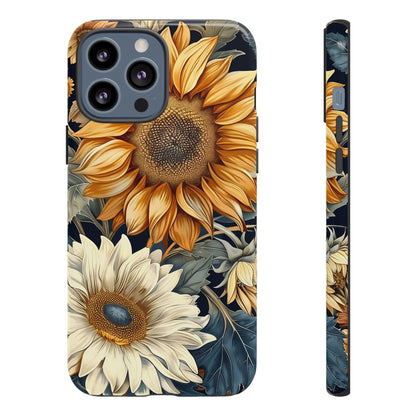 Floral Phone Case for Tough Cases, Sunflower Design, Nature Lover Gift, Birthday Present, Eco-Friendly Accessories, Summer Vibes