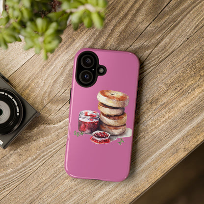 Cute Bagel Phone Case, Tough Cases for Food Lovers, Unique Gifts for Foodies, Phone Accessories for Breakfast Lovers, Fun and Stylish Cases