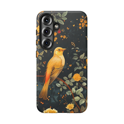 Floral Phone Case, Tough Cases with Bird Design, Nature Lover Gift, Stylish Protection, Birthday Present, Floral Phone Cover