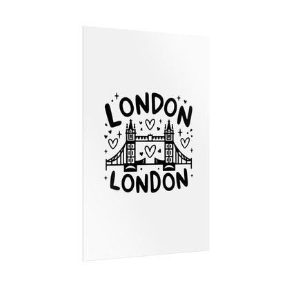 Charming London Rolled Poster for Home Decor, Wall Art, Travel Gift, Office Wall Decor, London Themed Decoration