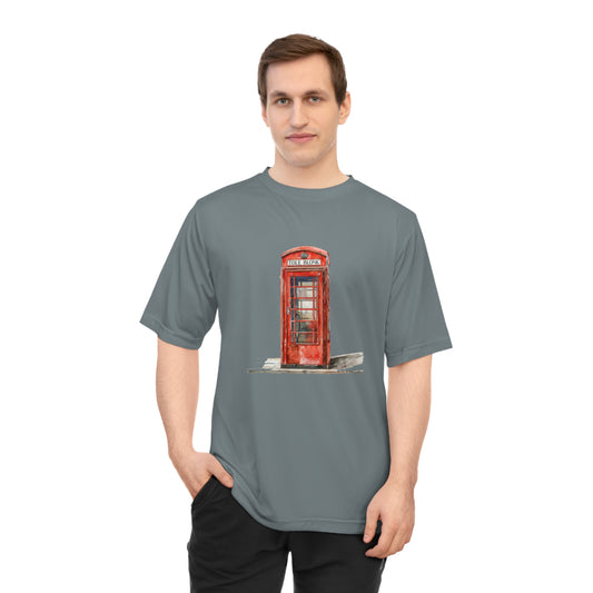 Unisex Zone Performance T-shirt - Calling Britain - Classic Red Phone Booth