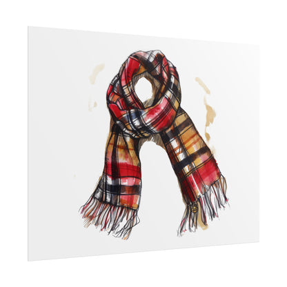 Cozy Scarf Wall Art - Fall Decor for Home, Rustic Style, Gift for Her, Cozy Vibes, Autumn Aesthetic