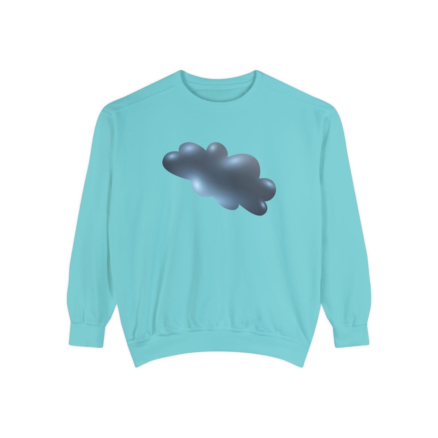 Unisex Garment-Dyed Sweatshirt Relaxed - Serene Cloudscape Dreamy Cloud