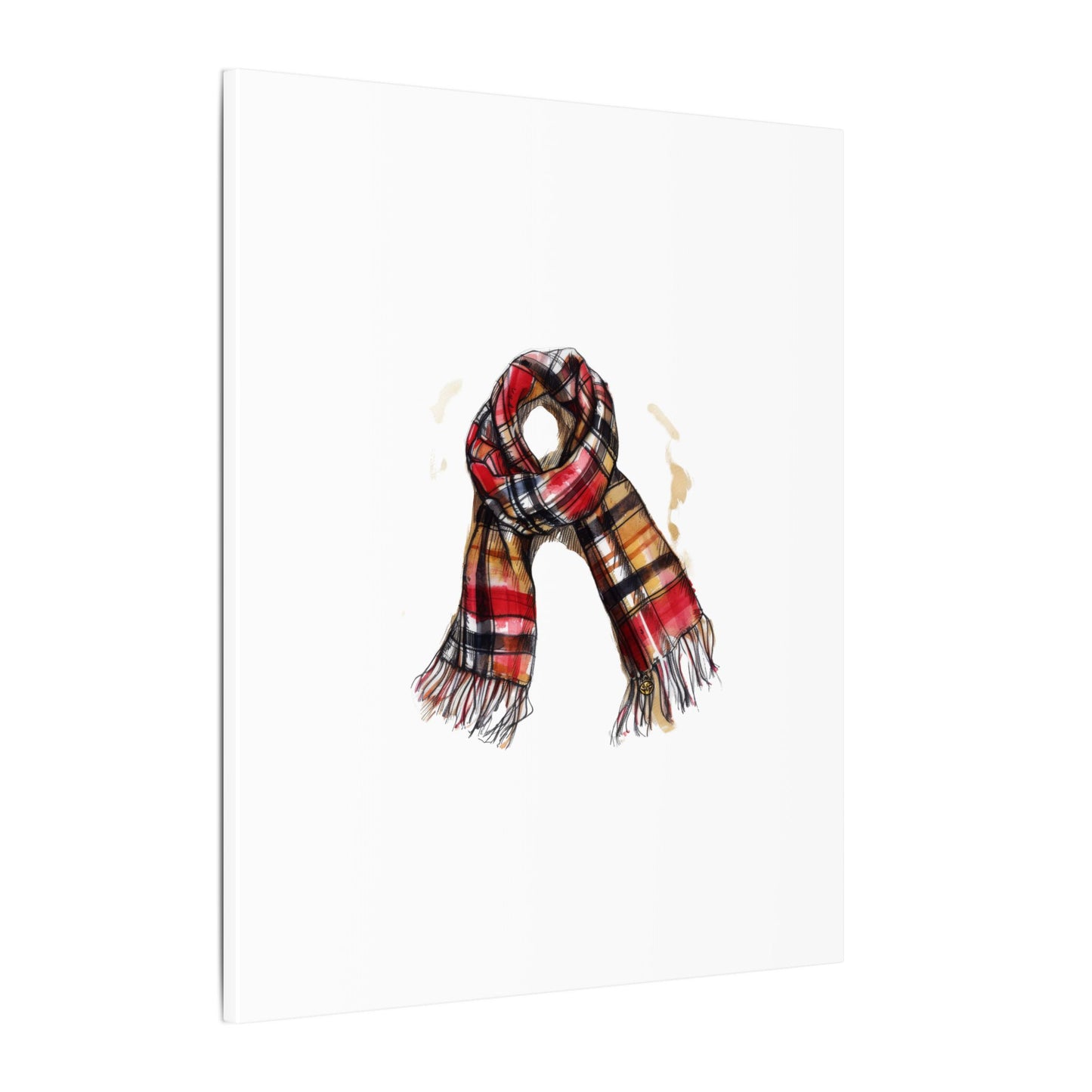 Autumn Scarf Canvas Art Print | Cozy Home Décor, Gift for Fall Lovers, Seasonal Wall Art, Unique Interior Design