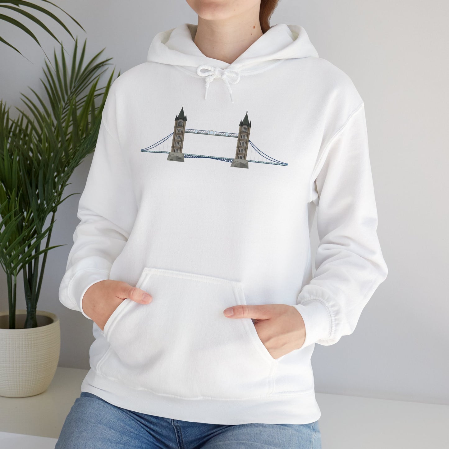 Unisex Heavy Blend™ Hooded Sweatshirt - Tower Bridge - Iconic London Landmark
