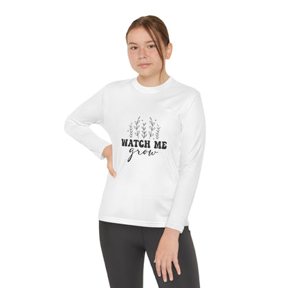Youth Long Sleeve Tee - 'Watch Me Grow' Motivational Shirt for Kids