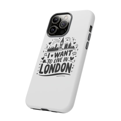 London City iPhone Case, Tough Phone Cover, Travel Gift, London Souvenir, Adventure Accessory, Wanderlust Decor