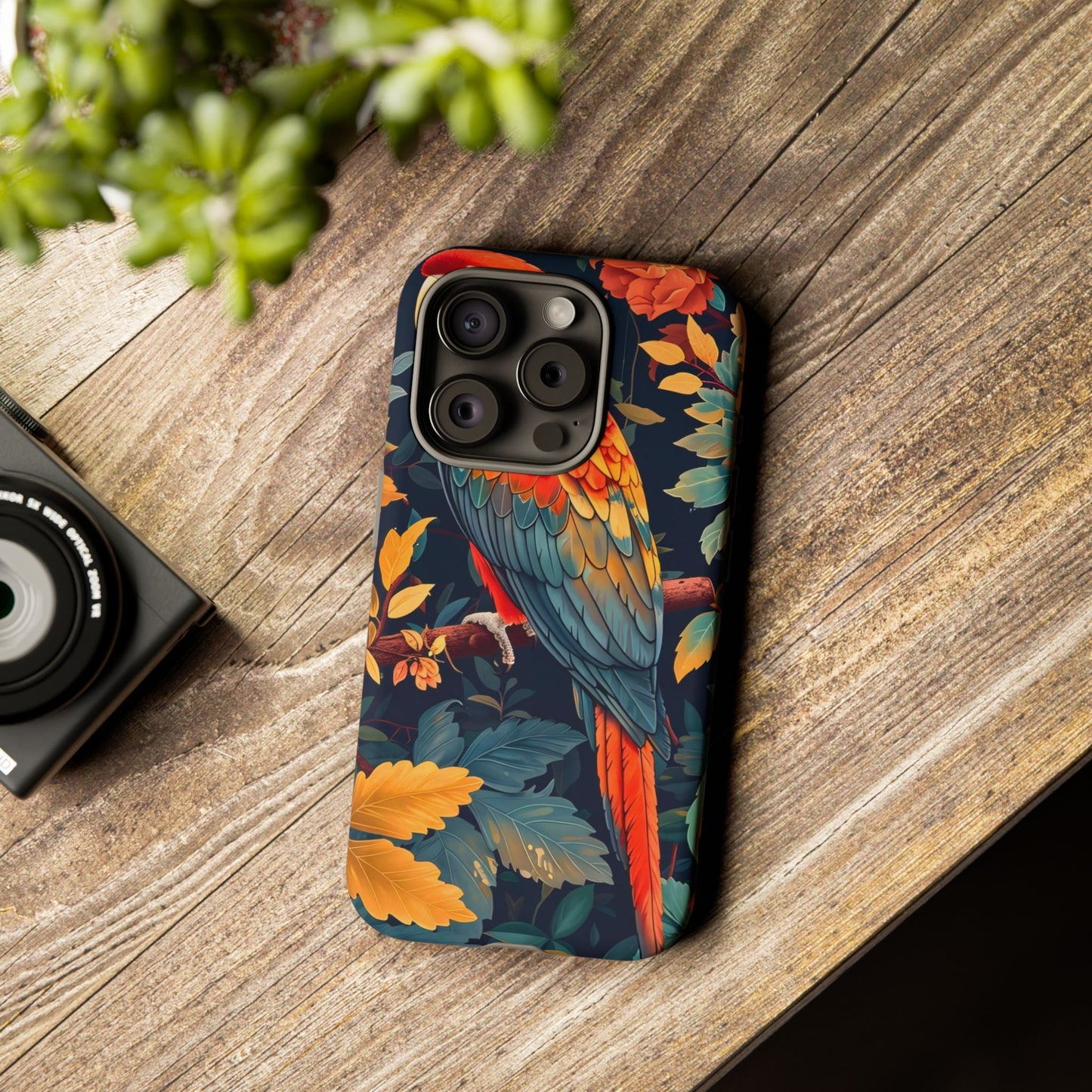 Vibrant Parrot Phone Case - Tough, Stylish, Nature-Inspired, Tropical, Wildlife, Perfect Gift, Summer Vibes