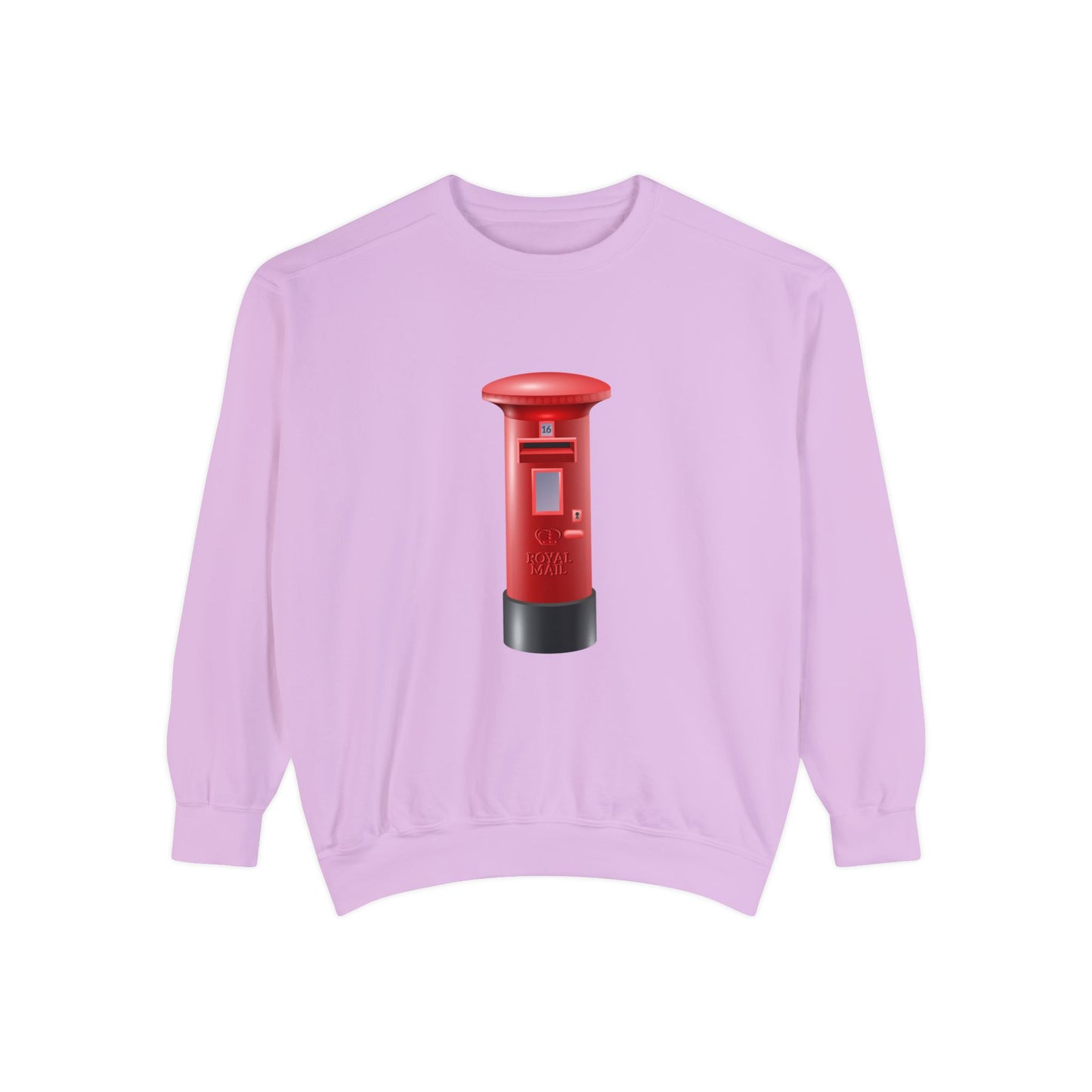 Unisex Garment-Dyed Sweatshirt Durable - Classic UK Royal Mailbox