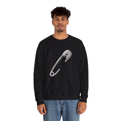 Unisex Heavy Blend™ Crewneck Sweatshirt Classy - Minimalist Safety Pin