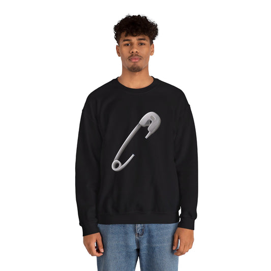 Unisex Heavy Blend™ Crewneck Sweatshirt Classy - Minimalist Safety Pin