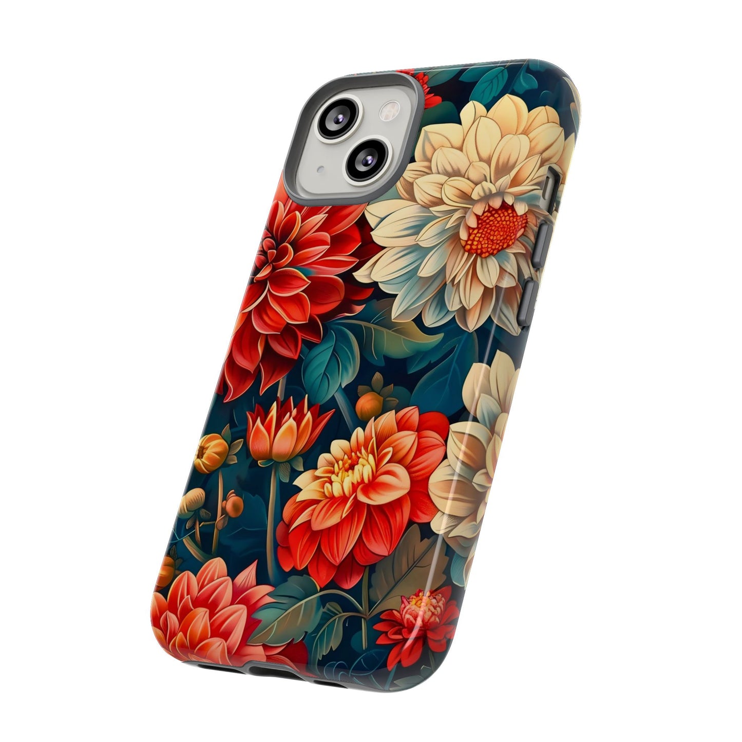 Floral Phone Case - Vibrant Tough Cases, Stylish Floral Cell Phone Cover, Gift for Her, Trendy Phone Accessory, Flower Design