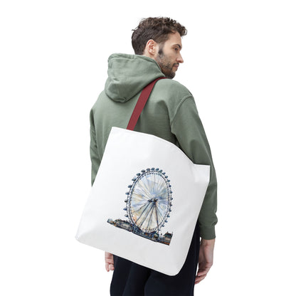Stylish London Eye Tote Bag - Perfect for Shopping, Travel, or Gifts, Eco-Friendly Shopping Bag, Canvas Carryall, Unique Souvenir