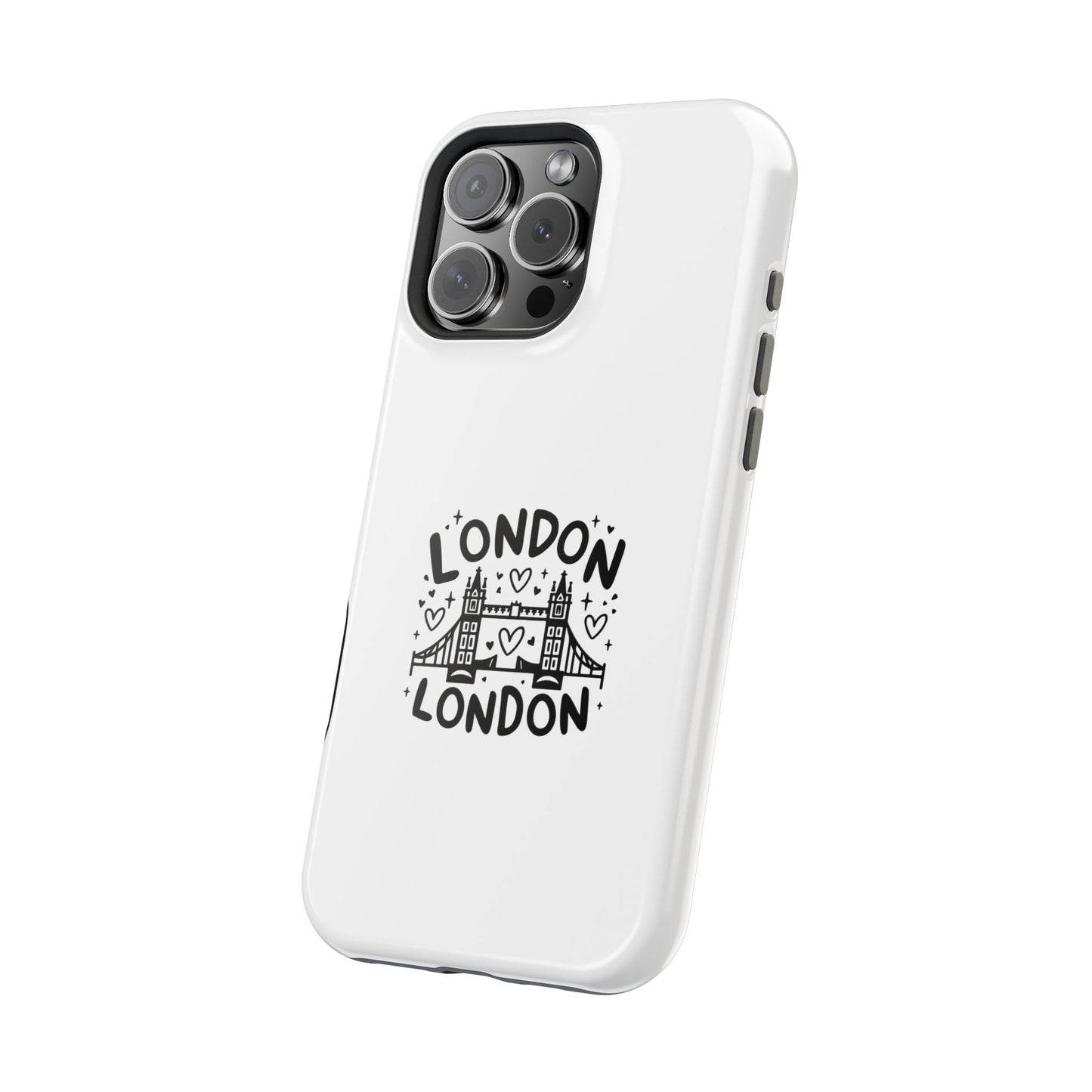 London-Themed Magnetic Phone Case, Cute Phone Cover, Trendy Gift for Travelers, City Lovers, Unique Accessory for iPhone