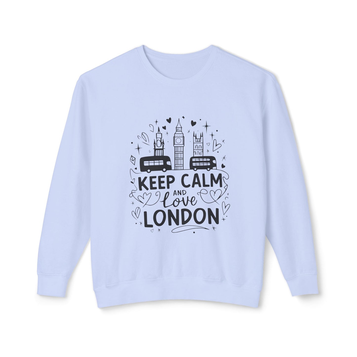 Unisex Lightweight Crewneck Sweatshirt - Keep Calm and Love London