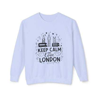 Unisex Lightweight Crewneck Sweatshirt - Keep Calm and Love London