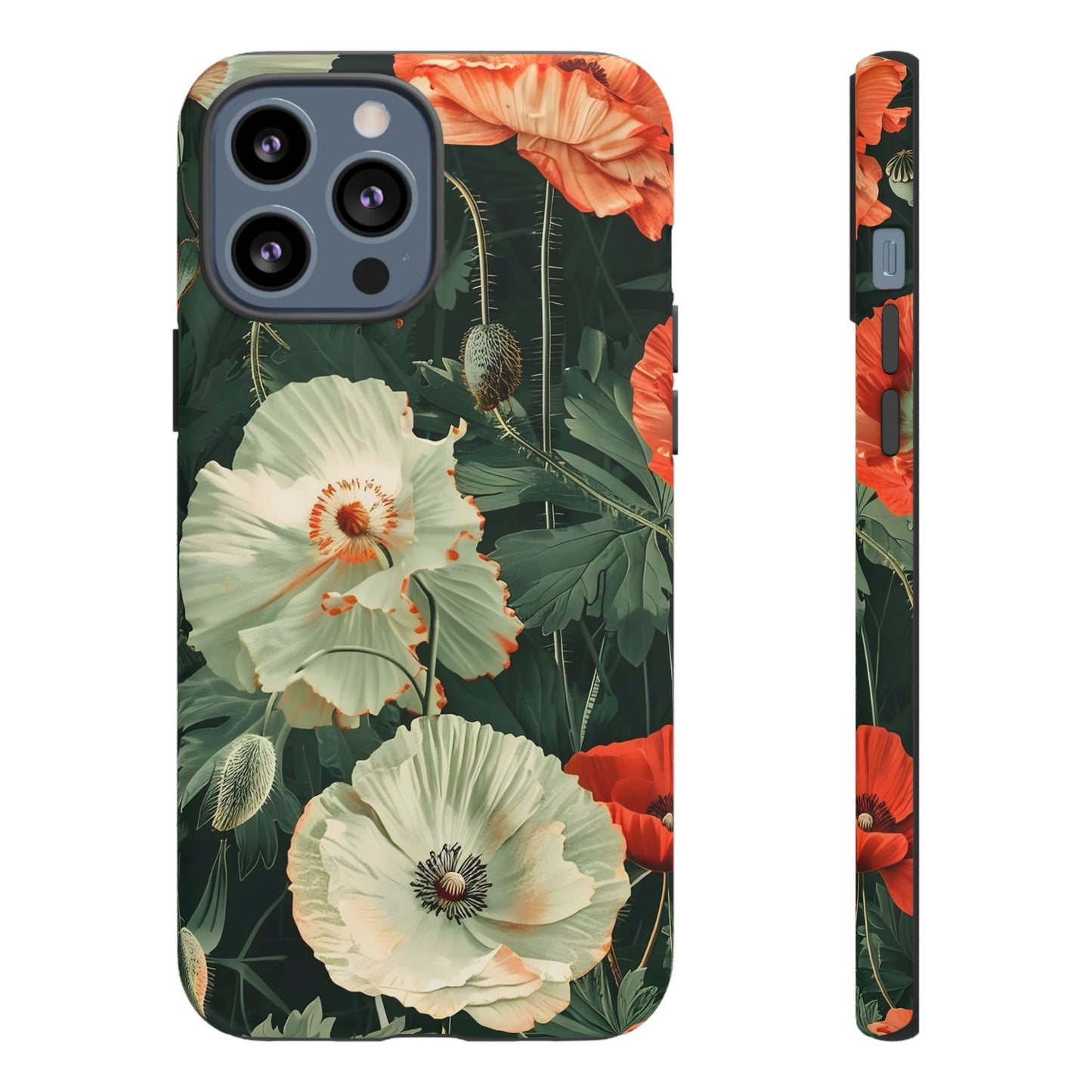 Floral Phone Case - Tough Cases, Botanical Design, Gift for Friends, Trendy Mobile Cover, Personalized Phone Accessory