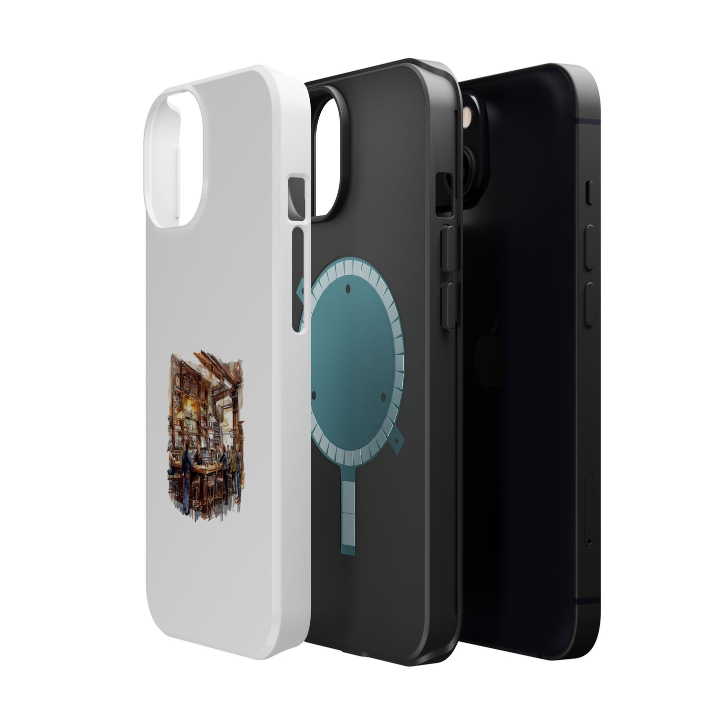 Artistic Magnetic Phone Case for Coffee Lovers, Cozy Café Vibe, Gift for Him or Her, Unique Custom Design, Holiday Present