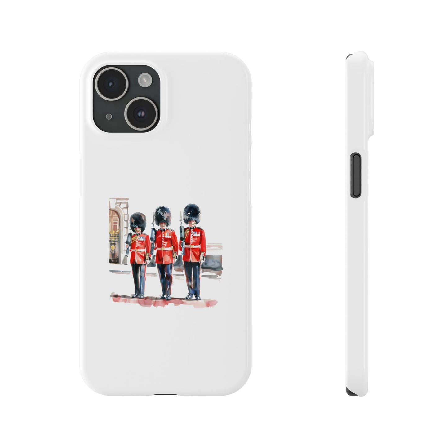 Slim Phone Case with Iconic British Guard Design - Perfect for Travel, Unique Gift, Cell Phone Accessory, Trendy Cover, London Souvenir