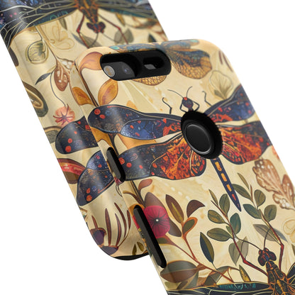 Vintage Dragonfly Phone Case, Nature Inspired, Tough Cases, Eco-Friendly Gift, Bohemian Style, Insect Design