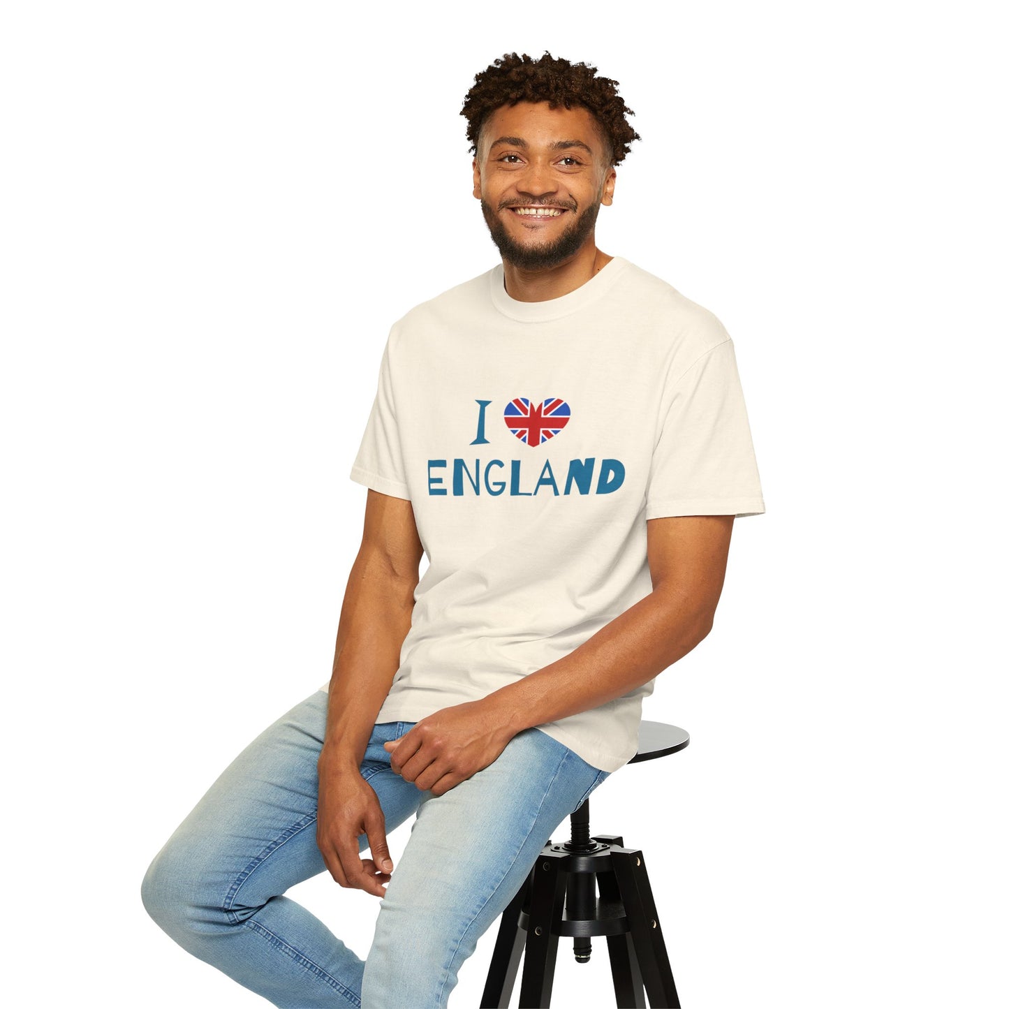 I love England Cozy Unisex Garment-Dyed T-shirt