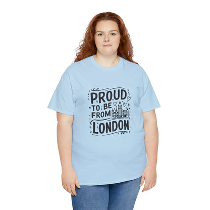 Proud to be from London Watercolor Art Collection Breathable Unisex Cotton T-Shirt