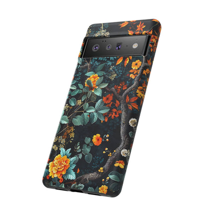 Floral Phone Case | Tough Cases, Protective Cover, Gift for Her, Autumn Vibes, Floral Phone Accessory, Unique Design