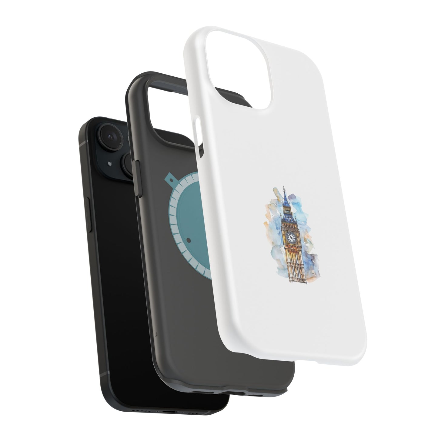Artistic Magnetic Phone Cases with Iconic Designs, Unique Cell Phone Cover, London Tower Case, Gift for Travelers, Customizable Art Cases