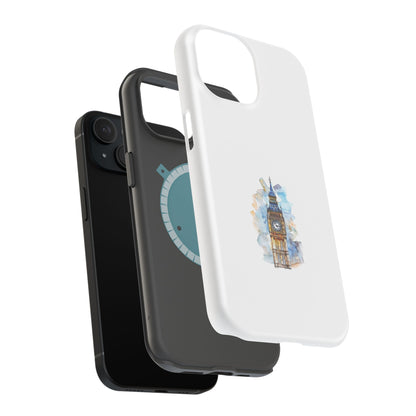 Artistic Magnetic Phone Cases with Iconic Designs, Unique Cell Phone Cover, London Tower Case, Gift for Travelers, Customizable Art Cases