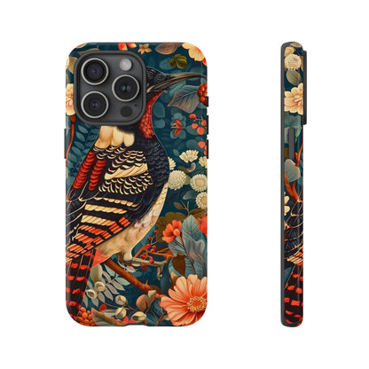 Nature-Inspired Phone Case with Floral Art, Tough Phone Cover, Protective Case, Gift for Nature Lovers, Unique Phone Accessory