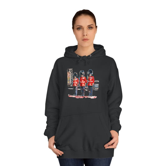 Unisex College Hoodie - Echoes of Valor - Red Jacket at Bodmin Keep