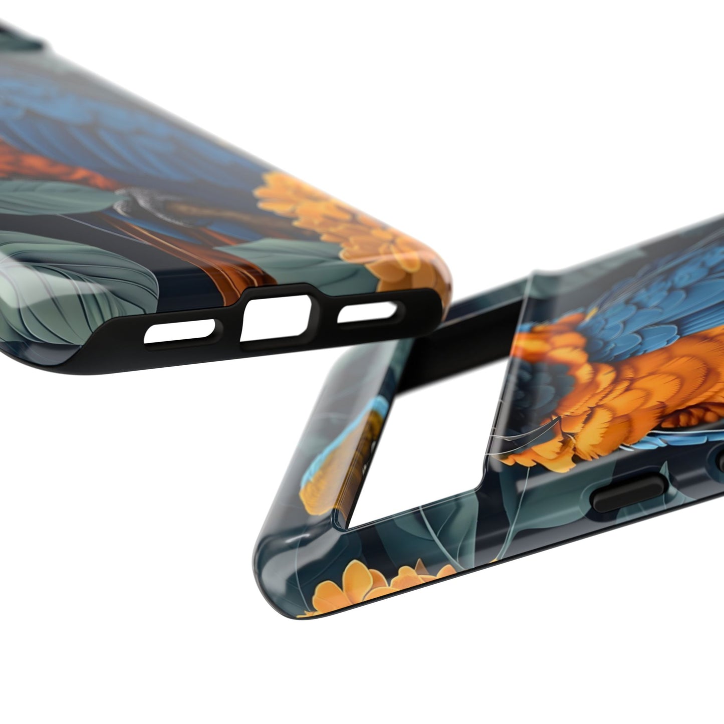 Tropical Parrot Phone Case - Tough Cases, Colorful Phone Cover, Nature Lover Gift, Floral Design, Bird Lover Accessory