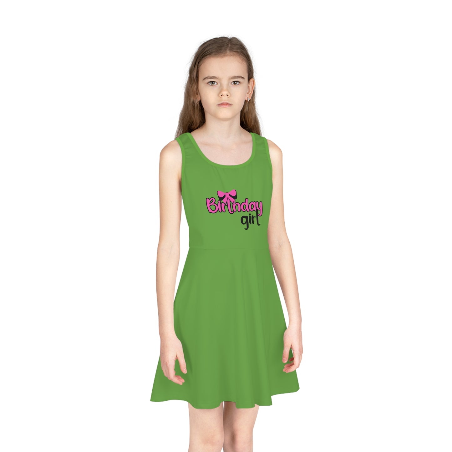 Girl Sundress - Boho Birthday Girl Animal Print Design - Cute Girls' Sleeveless Dress for Celebrations