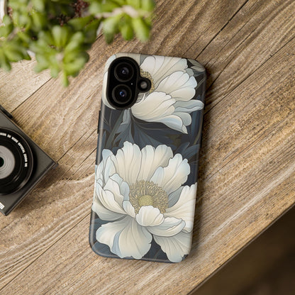 Elegant Floral Phone Case, Floral iPhone Cover, Flower Art Phone Case, Eco-Friendly Mobile Protection, Tough & Stylish Phone Case