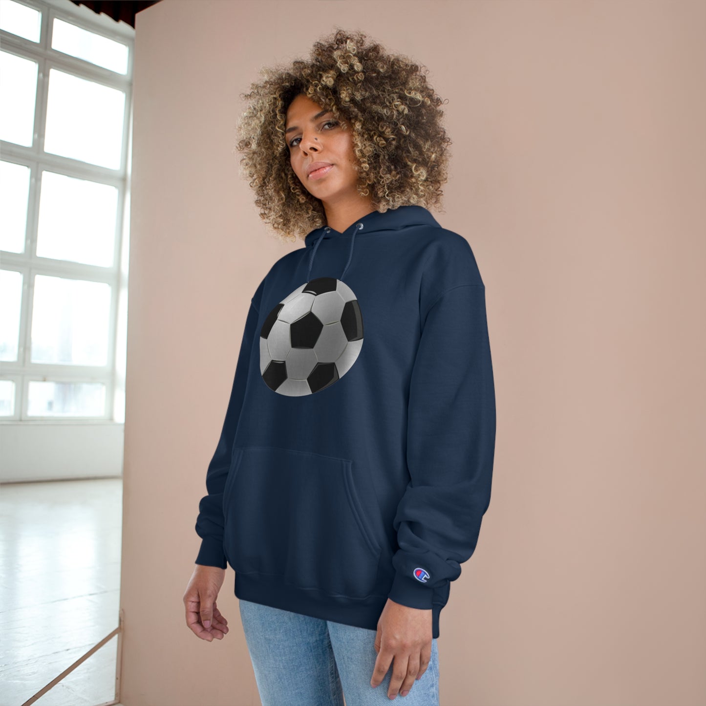 Dynamic Football Design - Sports Passion and Energeic Champion Hoodie
