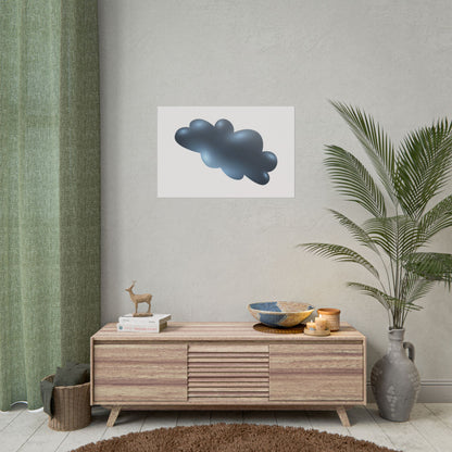 Cloud Art Print, Modern Decor, Minimalist Wall Art, Home Office Decor, Unique Gift, Aesthetic Poster