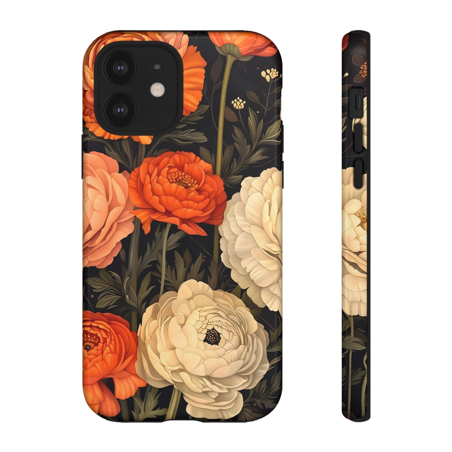 Floral Phone Case with Tough Protection, Blooming Ranunculus Design, Durable Cover, Gift for Flower Lovers, Eco-Friendly Phone Accessory