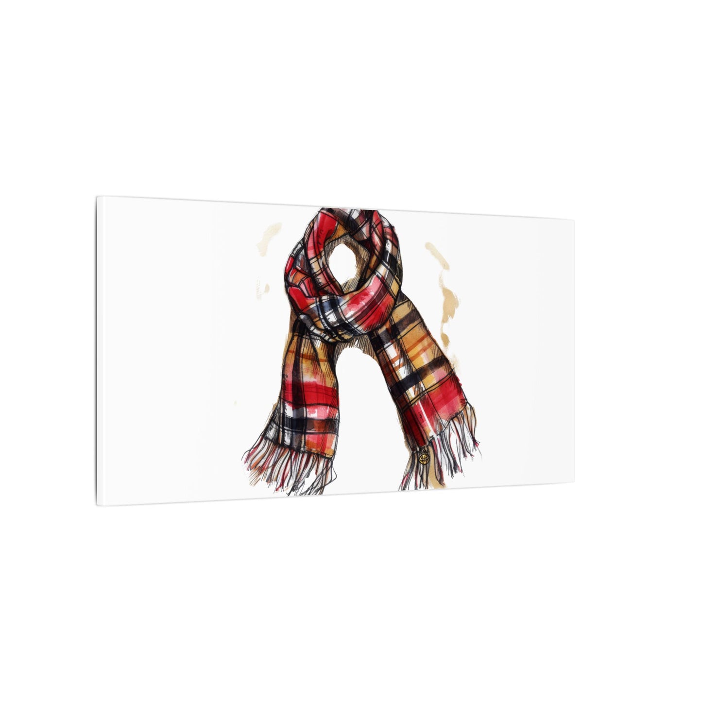 Autumn Scarf Canvas Art Print | Cozy Home Décor, Gift for Fall Lovers, Seasonal Wall Art, Unique Interior Design