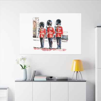 Royal Guards Canvas Print, British Wall Art, Home Decor, Unique Gift, London Culture