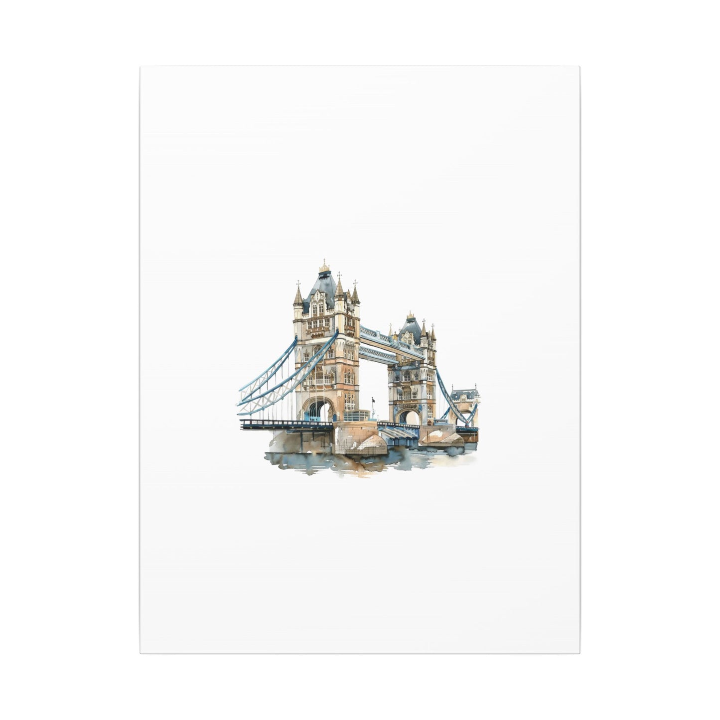 London Bridge Matte Canvas Wall Art, Elegant Home Decor, Unique Gift for Art Lovers, Travel Enthusiast Wall Decor, Modern Aesthetic
