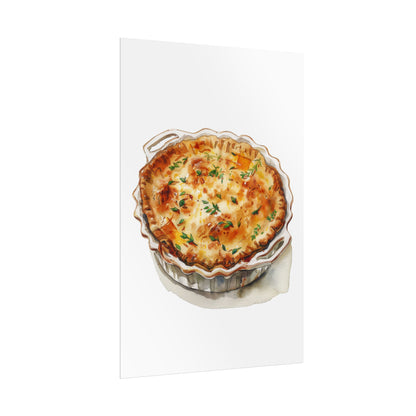 Delicious Quiche Rolled Posters for Kitchen Decor, Culinary Art, Foodie Wall Art, Gift for Chefs, Cooking Enthusiasts, Home Decor