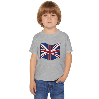 British Flag Toddler T-Shirt - Cute Cotton Tee for Kids - Perfect for Playtime or Celebrations