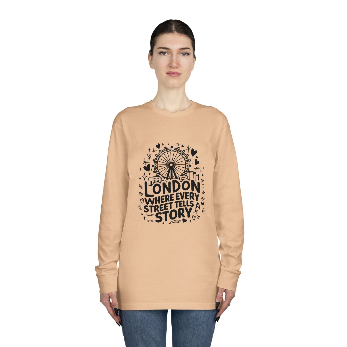 Long Sleeve Crewneck Tee - London where every street tells story