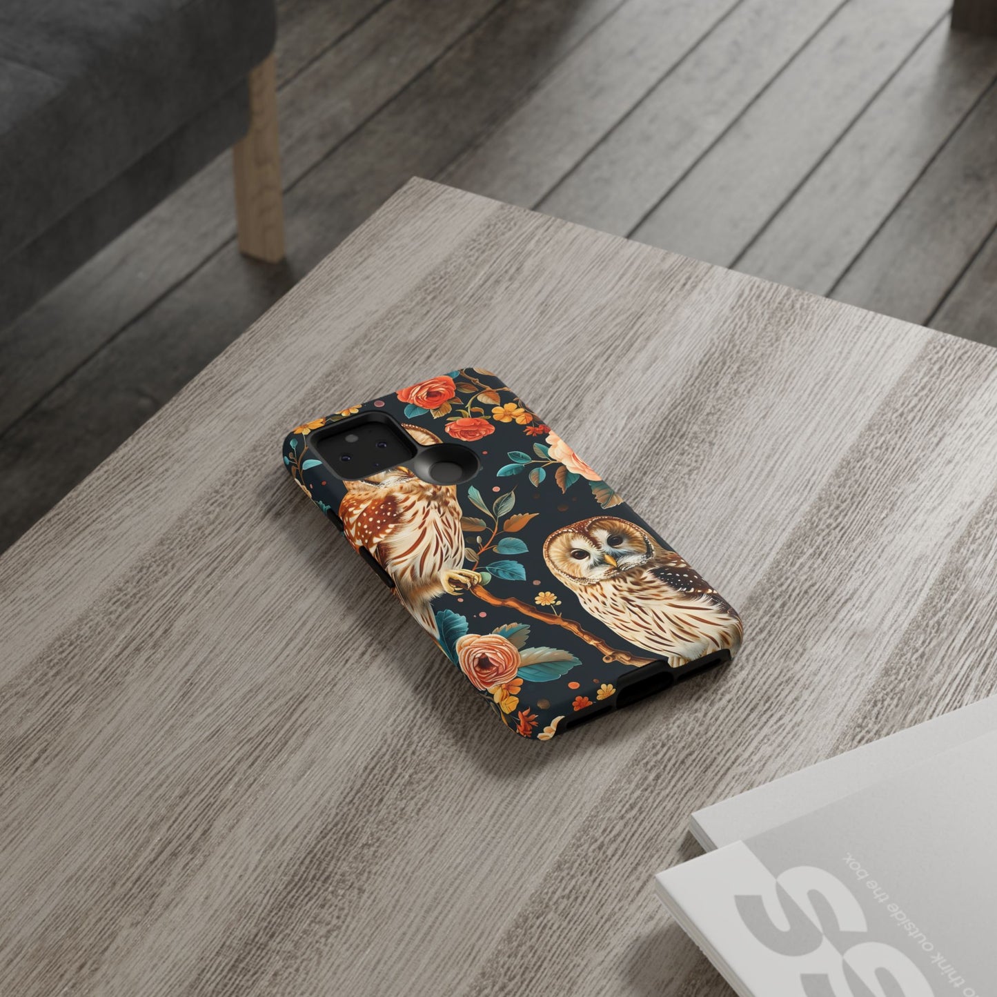 Owl Phone Case with Floral Design, Tough Phone Cover for Nature Lovers, Gift for Bird Enthusiasts, Stylish Protection for Smartphones, [...]