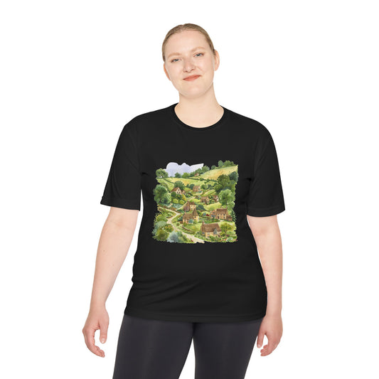 Unisex Moisture Wicking Tee - Scenic Countryside Unisex Moisture - Scenic Landscapes