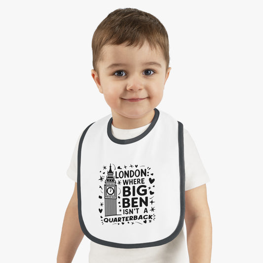 London Themed Baby Bib, Fun Baby Shower Gift, Cute Infant Bib, Unique Baby Apparel, Parenting Essentials