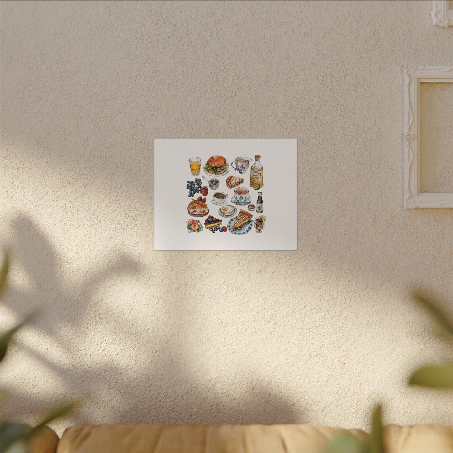 Breakfast Feast Canvas Print, Food Art, Kitchen Decor, Gifting for Food Lovers, Brunch Vibes, Wall Art