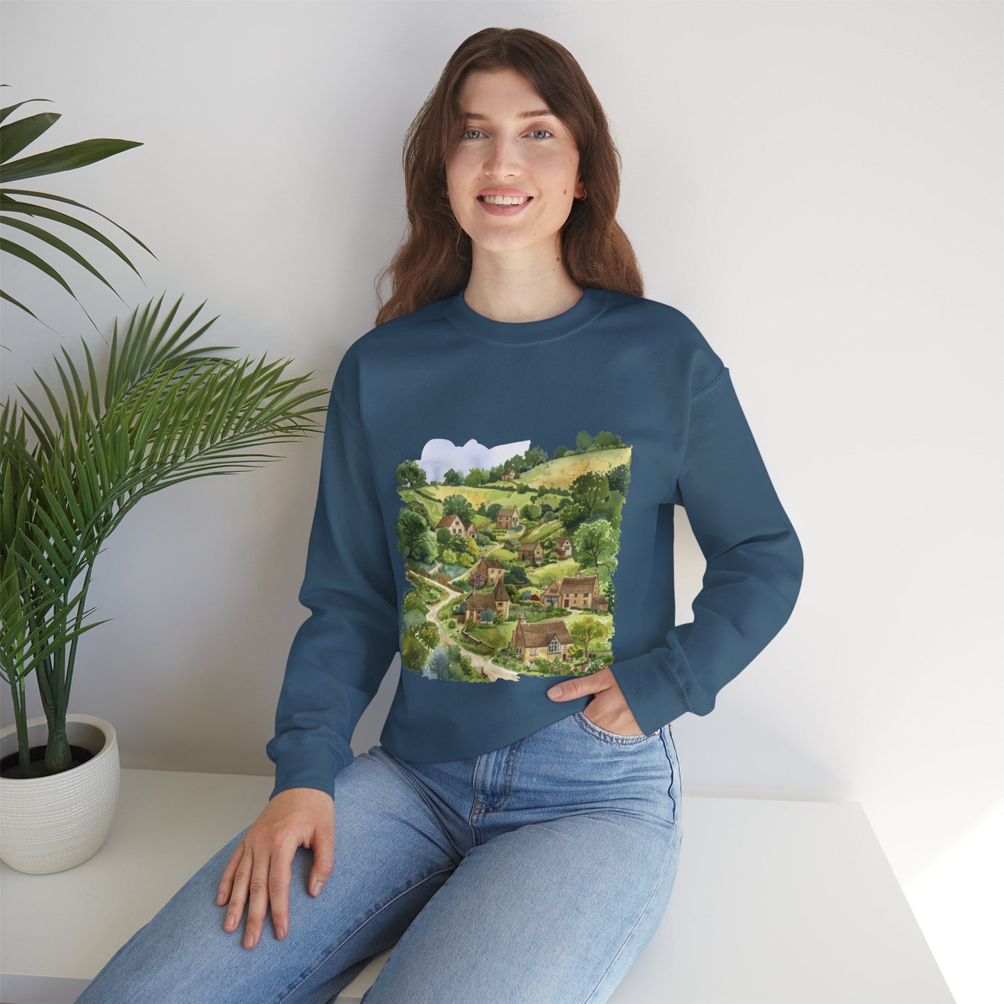 Unisex Heavy Blend™ Crewneck Sweatshirt - Charming British Nature