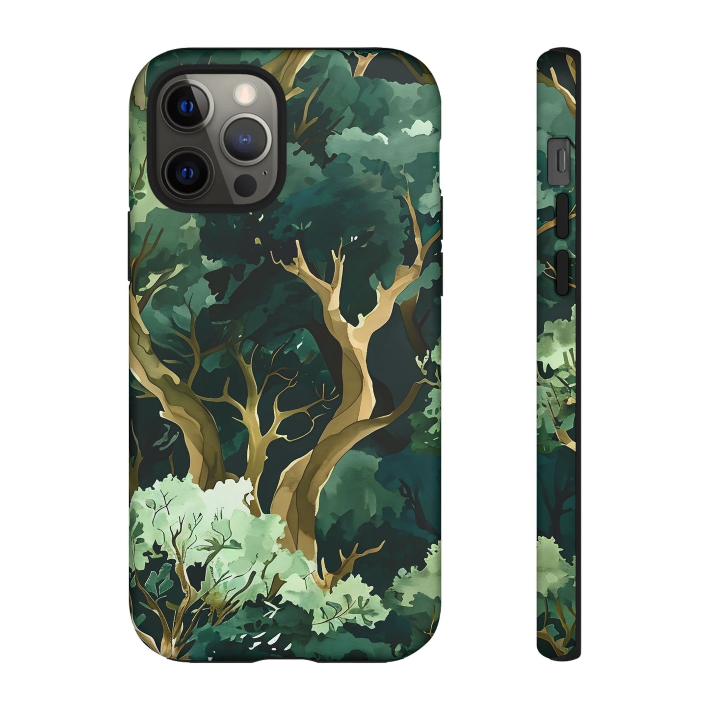 Forest Green Phone Case, Nature-Inspired Tough Cases, Eco-Friendly Gift, Outdoor Lover Accessory, Unique Phone Cover